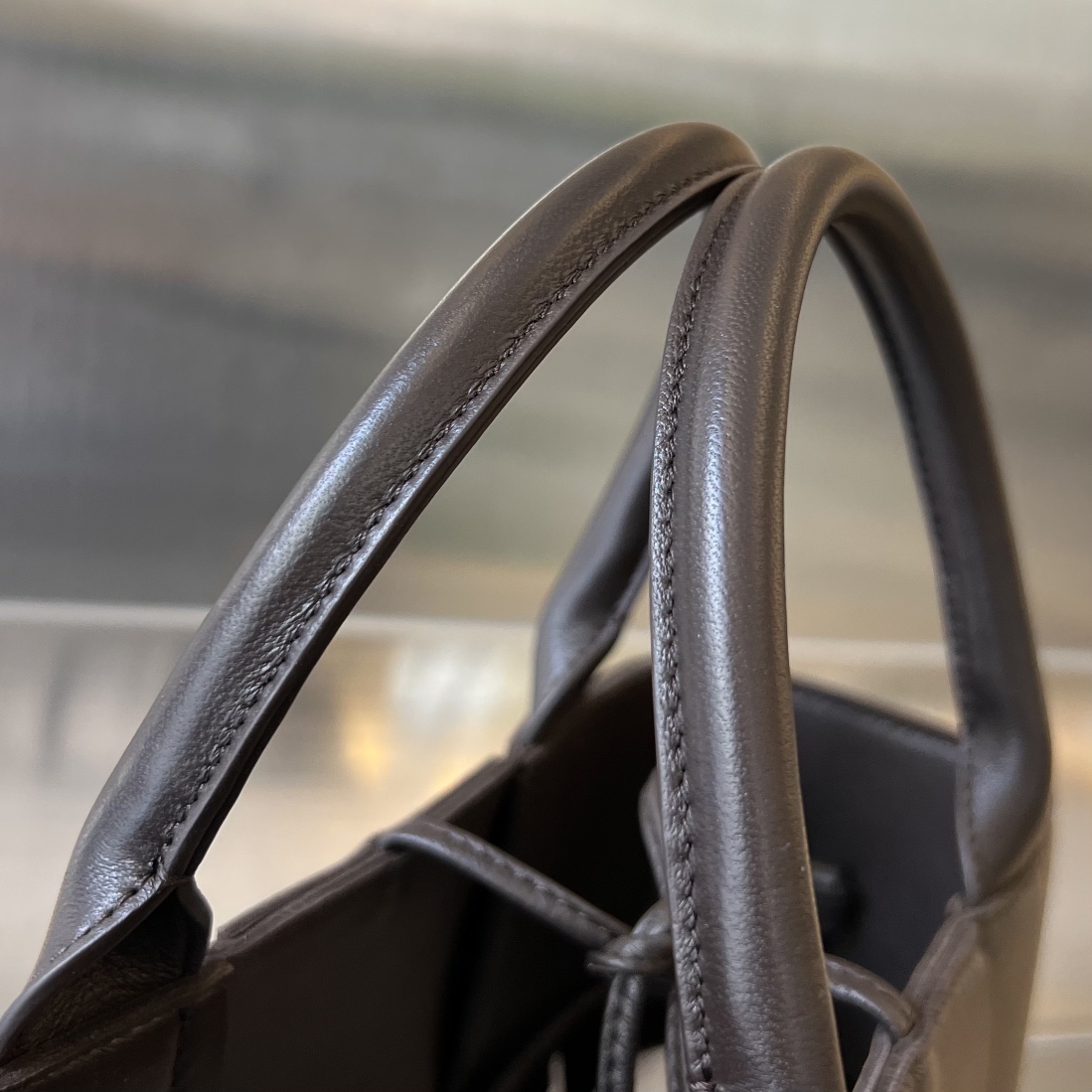 Mini Arco Intreccio Leather Tote Bag Black